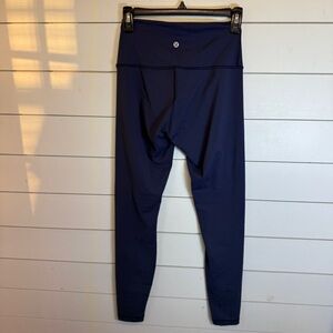 Lululemon wunder under HR deep navy leggings full on luon 28” women’s size 6